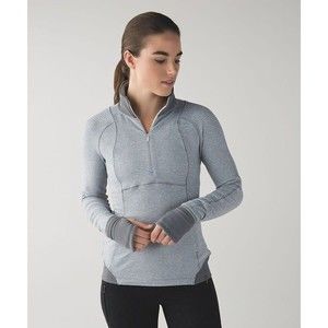 Lululemon grey heathered half zip runderful